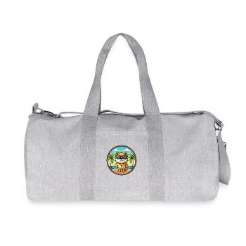 Milieu Asiatique Ovtcharka Chien Race Dessin Animé Plage - Sac de sport en toile recyclée Stanley/Stella - gris chiné - Devant