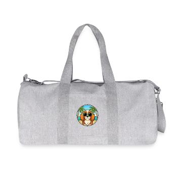 Cavalier King Charles Spaniel Hunderasse Karikatur - Recycelte Canvas-Sporttasche von Stanley/Stella - Grau meliert - Vorne
