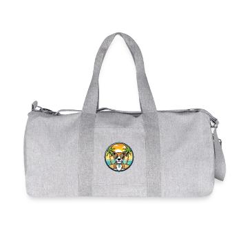 Ariege Pointer Hund Rasse Cartoon Sonnenbrille Strand - Recycelte Canvas-Sporttasche von Stanley/Stella - Grau meliert - Vorne