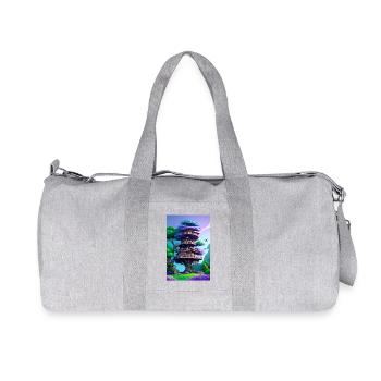 Treehouse Purple - Recycelte Canvas-Sporttasche von Stanley/Stella - Grau meliert - Vorne