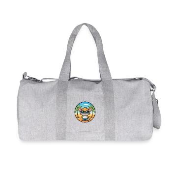 Pixie Bob Katzenrasse Cartoon Sonnenbrille Strand - Recycelte Canvas-Sporttasche von Stanley/Stella - Grau meliert - Vorne