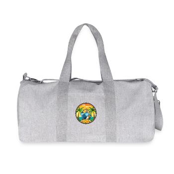 Perroquet Drôle Dessin Animé Plage Été Lunettes De Soleil Cool - Sac de sport en toile recyclée Stanley/Stella - gris chiné - Devant