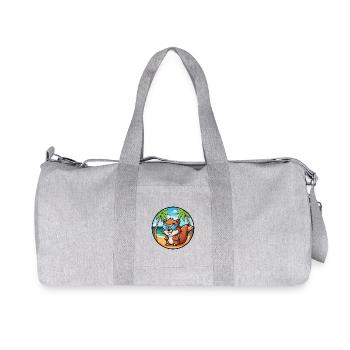 Écureuil Drôle Dessin Animé Plage Été Lunettes de soleil - Sac de sport en toile recyclée Stanley/Stella - gris chiné - Devant