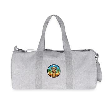 Camel Funny Cartoon Summer Beach Sunglasses Cool - Recycled Canvas Sports Bag by Stanley/Stella - heather grey - Front