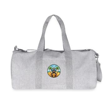 Ameise lustige Cartoon Sommer Strand Sonnenbrille Aufkleber - Recycelte Canvas-Sporttasche von Stanley/Stella - Grau meliert - Vorne
