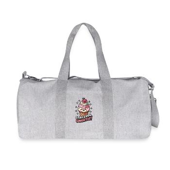 Bleib cool, Süßer! - Recycelte Canvas-Sporttasche von Stanley/Stella - Grau meliert - Vorne