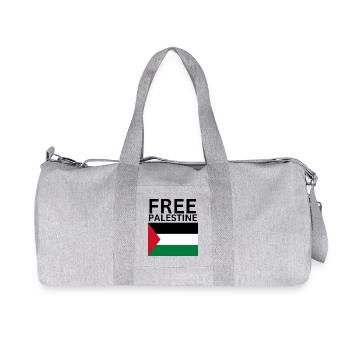 Free palestine flag | Gaza - Recycelte Canvas-Sporttasche von Stanley/Stella - Grau meliert - Vorne