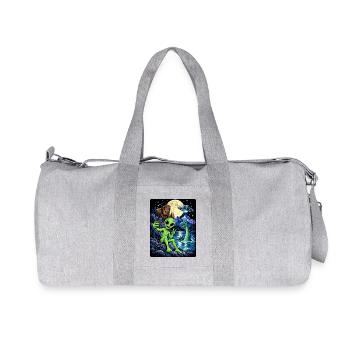 Bigfoot Alien UFO Loch Ness Weltraum Szene Kryptid - Recycelte Canvas-Sporttasche von Stanley/Stella - Grau meliert - Vorne