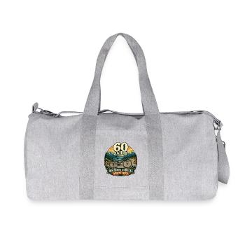 60 Jahre Die beste Strecke kommt noch - Recycelte Canvas-Sporttasche von Stanley/Stella - Grau meliert - Vorne