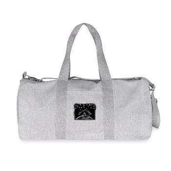 Solutions – Dreamy Girl on Earth Under the Stars - Recycelte Canvas-Sporttasche von Stanley/Stella - Grau meliert - Vorne
