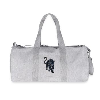 Schwarzer Panther - Recycelte Canvas-Sporttasche von Stanley/Stella - Grau meliert - Vorne