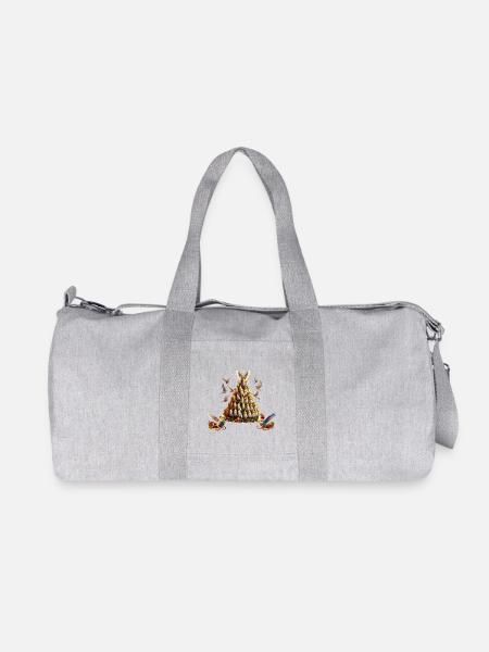 Nymphenweihnachtsbaum mit Schlitten - Recycelte Canvas-Sporttasche von Stanley/Stella - Grau meliert