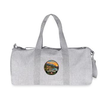 Fernie British Columbia Kanada Berge Natur - Recycelte Canvas-Sporttasche von Stanley/Stella - Grau meliert - Vorne