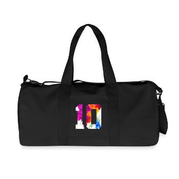 NUMÉRO 10 ANS 10E ANNIVERSAIRE - Sac de sport en toile recyclée Stanley/Stella - noir - Devant