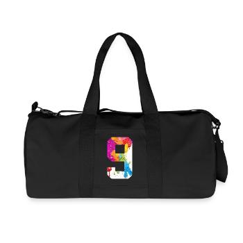 COLORED NUMBER 9 COLORFUL 9TH BIRTHDAY - Recycled Canvas Sports Bag by Stanley/Stella - black - Front