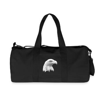 Adlerkopf, Weißkopfseeadler, Adler, Greifvogel aus - Recycelte Canvas-Sporttasche von Stanley/Stella - Schwarz - Vorne