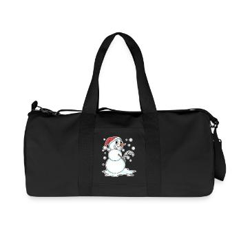 Schneemann lustig - Recycelte Canvas-Sporttasche von Stanley/Stella - Schwarz - Vorne