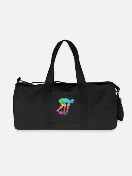 Schwimmen Schwimmer Mädchen Jungen Kinder Schwimm - Recycelte Canvas-Sporttasche von Stanley/Stella - Schwarz