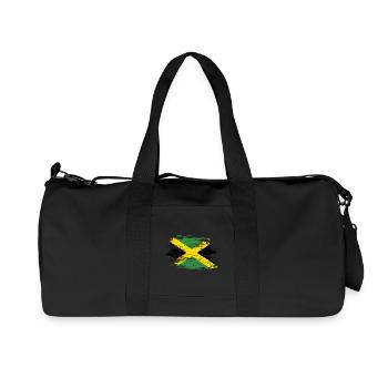 Jamaika Flagge used - Recycelte Canvas-Sporttasche von Stanley/Stella - Schwarz - Vorne