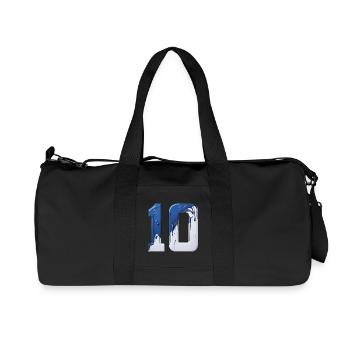 NON. 10 NUMÉRO 10 BLEU BLANC 10E ANNIVERSAIRE - Sac de sport en toile recyclée Stanley/Stella - noir - Devant