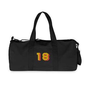 18 - Sac de sport en toile recyclée Stanley/Stella - noir - Devant