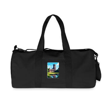 Fountains Abbey North Yorkshire Reiseposter WPA - Recycelte Canvas-Sporttasche von Stanley/Stella - Schwarz - Vorne