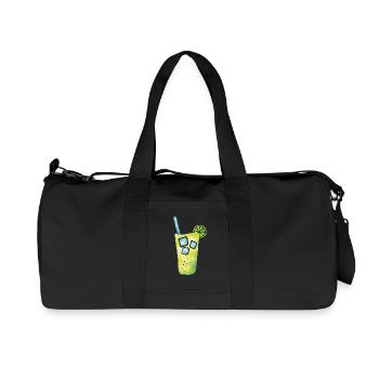 kühles Getränke mit Zitrone - Recycelte Canvas-Sporttasche von Stanley/Stella - Schwarz - Vorne