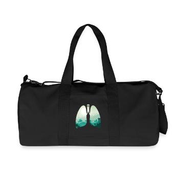 Nature verte forêt paysage poumon - Sac de sport en toile recyclée Stanley/Stella - noir - Devant