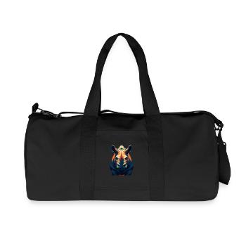 Nashorn Zeichentrickfigur Buntes Haustier Tier - Recycelte Canvas-Sporttasche von Stanley/Stella - Schwarz - Vorne