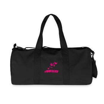 doeslief tout en rose avec des tas de papillons - Sac de sport en toile recyclée Stanley/Stella - noir - Devant