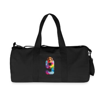DOG 9 YEARS OLD DACHSHUND 9TH BIRTHDAY - Recycled Canvas Sports Bag by Stanley/Stella - black - Front