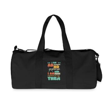 Ich bin ein ADHS-Krieger und ich überlebe sie - Recycelte Canvas-Sporttasche von Stanley/Stella - Schwarz - Vorne