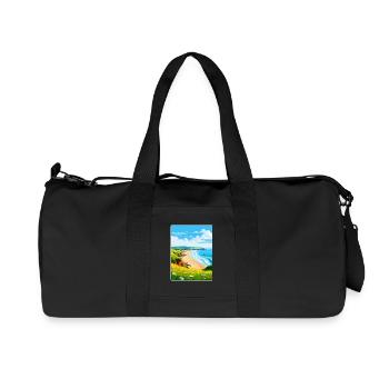 St Brelades Bay Jersey Reiseposter Souvenir WPA - Recycelte Canvas-Sporttasche von Stanley/Stella - Schwarz - Vorne