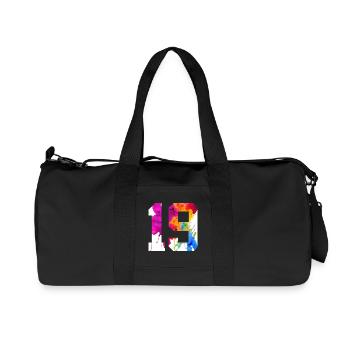 NUMBER 19 YEARS OLD 19TH BIRTHDAY - Recycled Canvas Sports Bag by Stanley/Stella - black - Front