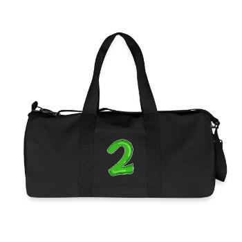 Nummer 2 Grün - Recycelte Canvas-Sporttasche von Stanley/Stella - Schwarz - Vorne