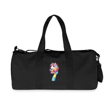 7E ANNIVERSAIRE LICORNE - Sac de sport en toile recyclée Stanley/Stella - noir - Devant