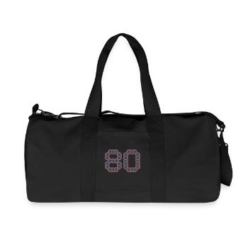 80. 80 ANS. 80e ANNIVERSAIRE. ANNIVERSAIRE 80 ANS. - Sac de sport en toile recyclée Stanley/Stella - noir - Devant