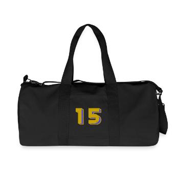 15. 15 ANS. 15e ANNIVERSAIRE. ANNIVERSAIRE 15 ANS. - Sac de sport en toile recyclée Stanley/Stella - noir - Devant