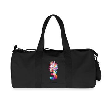 3ÈME ANNIVERSAIRE LICORNE - Sac de sport en toile recyclée Stanley/Stella - noir - Devant