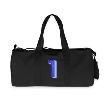 1. 1 AN. 1er ANNIVERSAIRE. ANNIVERSAIRE 1 AN - Sac de sport en toile recyclée Stanley/Stella - noir - Devant