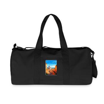 Rome Italie Affiche de voyage vintage souvenir souvenir - Sac de sport en toile recyclée Stanley/Stella - noir - Devant