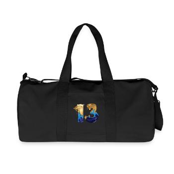 NON. 13 NUMÉRO 13 COOL 13E ANNIVERSAIRE - Sac de sport en toile recyclée Stanley/Stella - noir - Devant