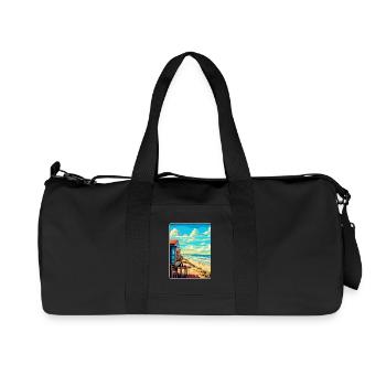 Zandvoort Pays-Bas Affiche de voyage vintage WPA - Sac de sport en toile recyclée Stanley/Stella - noir - Devant