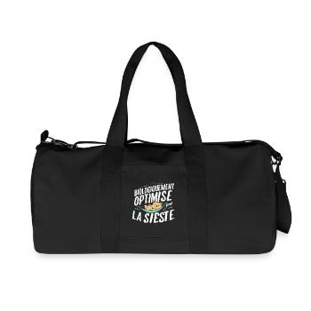Biologiquement Optimisé Pour La Sieste - Sac de sport en toile recyclée Stanley/Stella - noir - Devant