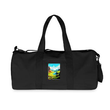 Isle Of Skye Schottland UK Vintage Reiseposter WPA - Recycelte Canvas-Sporttasche von Stanley/Stella - Schwarz - Vorne
