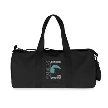 Wels angeln Waller fischen Sportfischen auf Wels - Recycelte Canvas-Sporttasche von Stanley/Stella - Schwarz - Vorne