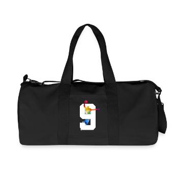 NUMBER 9 BASKETBALL 9TH BIRTHDAY - Recycled Canvas Sports Bag by Stanley/Stella - black - Front