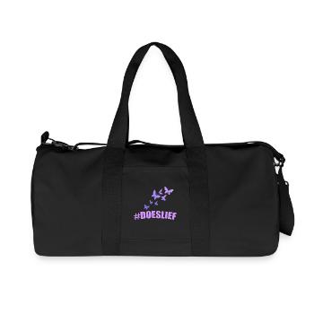 Les papillons doeslief volent dans la lumière pourpre - Sac de sport en toile recyclée Stanley/Stella - noir - Devant
