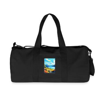 Loch Lomond National Park Travel Poster Souvenir - Recycled Canvas Sports Bag by Stanley/Stella - black - Front