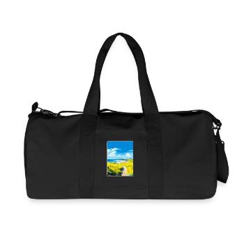 Isle Of Tiree Schottland Vereinigtes Königreich Reiseposter Souvenir - Recycelte Canvas-Sporttasche von Stanley/Stella - Schwarz - Vorne